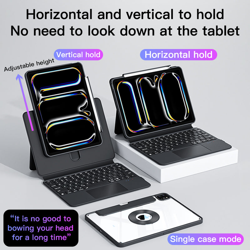 360° Slidable Magnetic Rotate iPad Keyboard Case