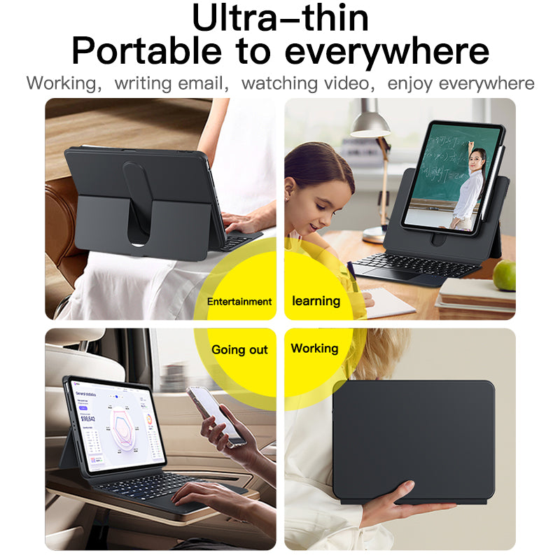 360° Slidable Magnetic Rotate iPad Keyboard Case